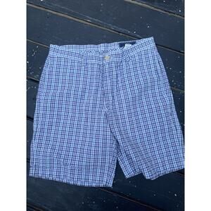 Vineyard Vines Blue White Plaid Breaker Shorts Men’s Size 33